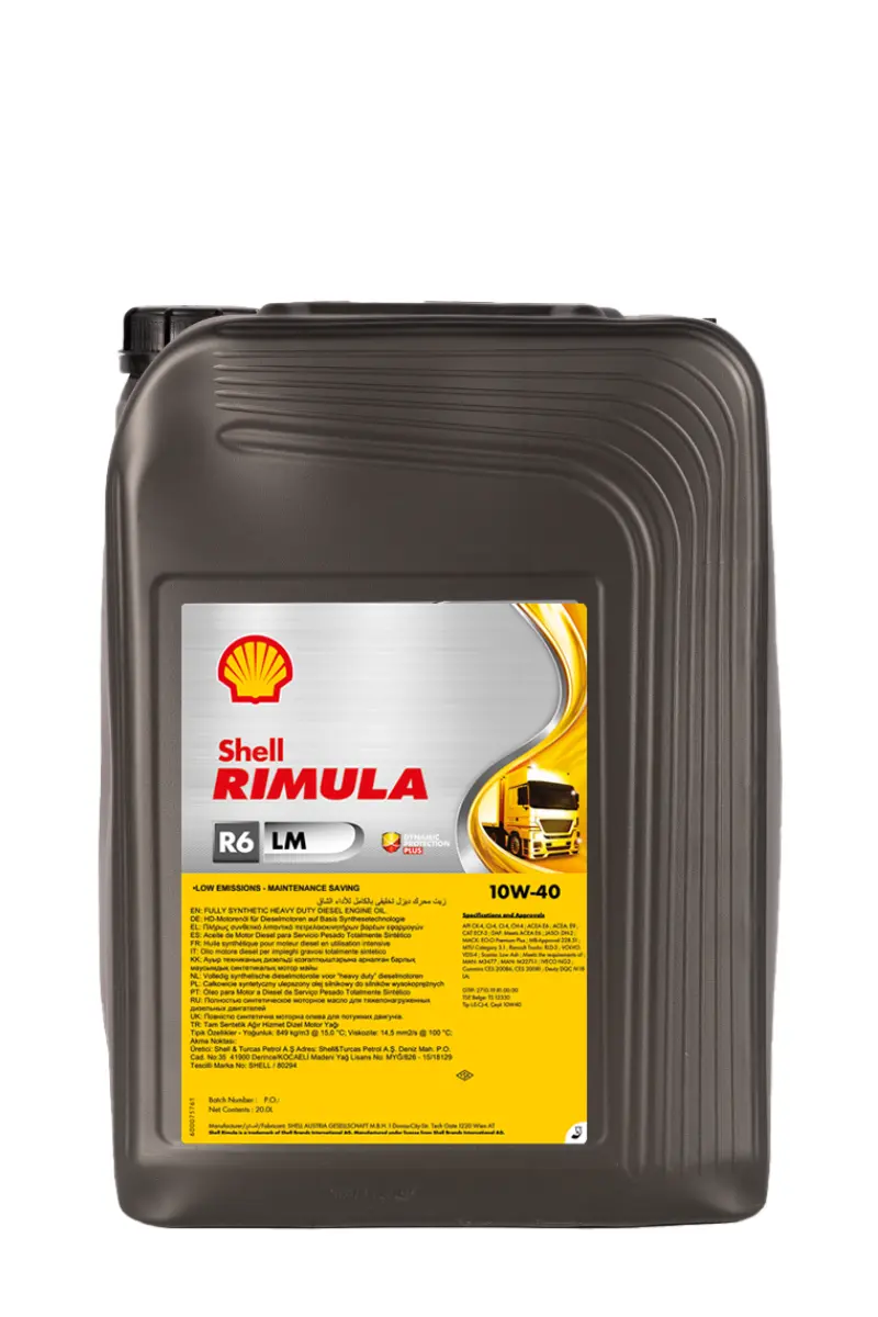 SHELL RIMULA R6 LM 10W-40 20L SHELL RIMULA R6 LM 10W-40 20L
