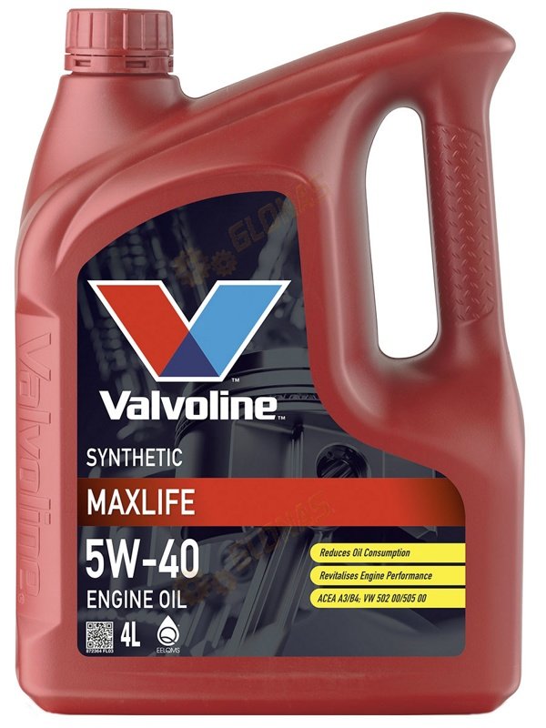 VALVOLINE MAXLIFE 5W-40 4L VALVOLINE MAXLIFE 5W40